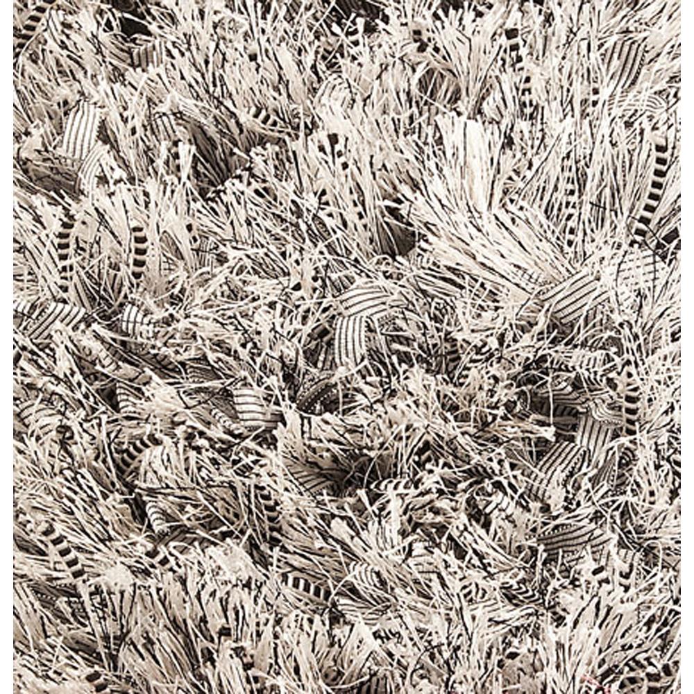 MAT Orange SOLSORSIL052076 Hand Woven with 100% Polyester Rug in Silver